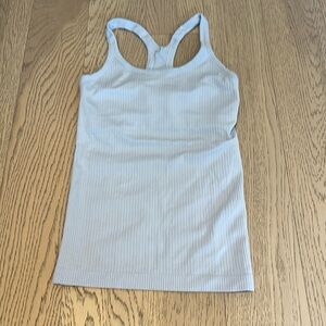 Light blue Lululemon tank top with built in bra